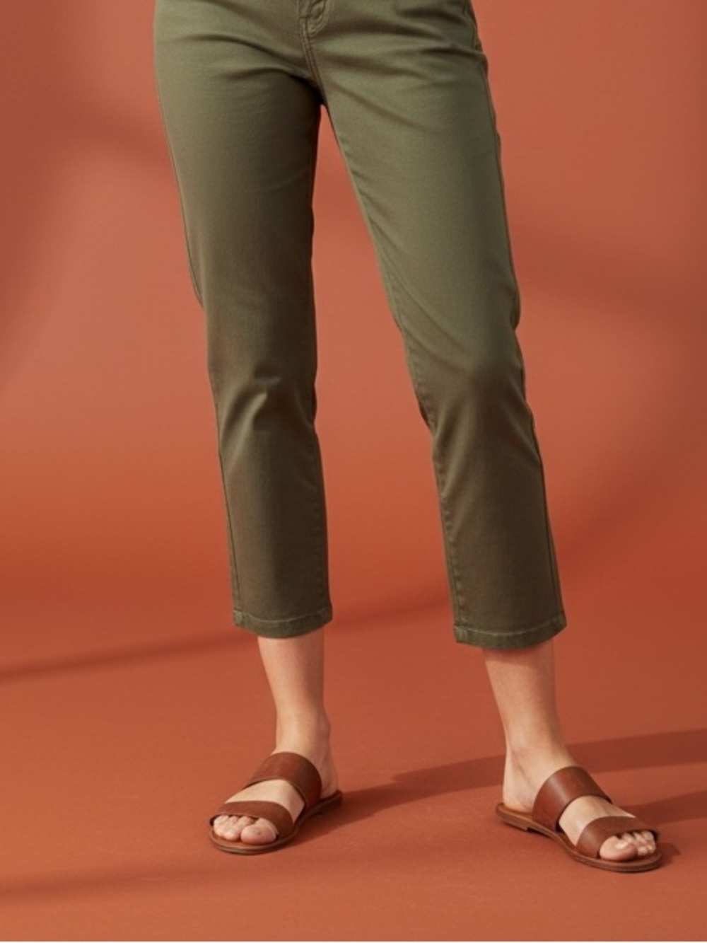 Style & Co. Olive Cropped Straight-Leg Pants